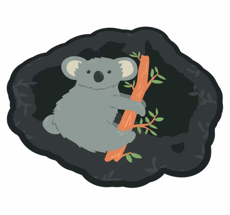 Alfombra vinílica de animales lindo dije de koala - TenVinilo