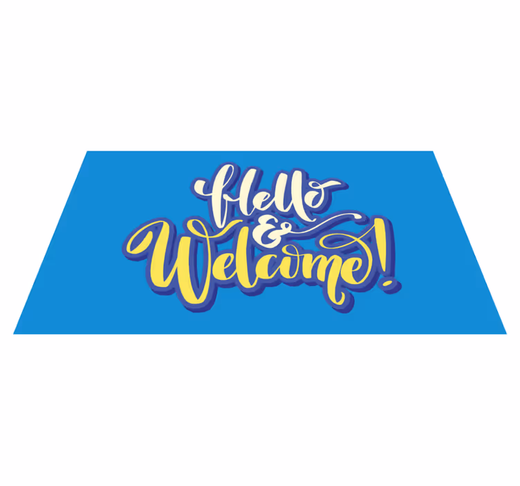 Alfombra vinílica recibidor hola y bienvenido - TenVinilo