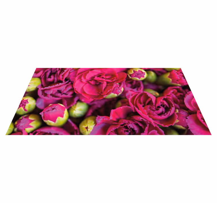 Alfombra vinílica flores florecimiento radiante - TenVinilo