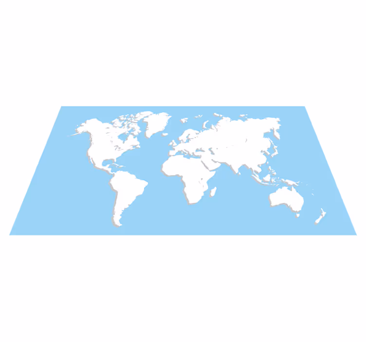 Alfombra vinílica mapamundi mapa mundial - TenVinilo