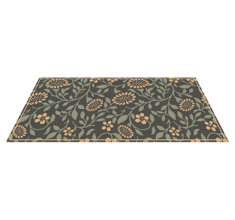Alfombra vinílica dormitorio Girasoles vintage - TenVinilo