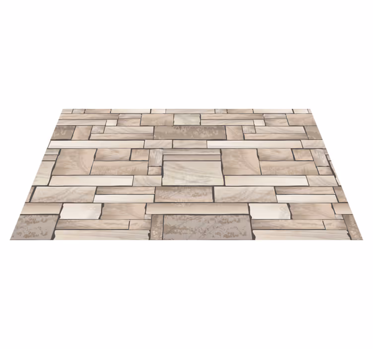 Alfombra vinílica imitación piedra hermosos azulejos - TenVinilo