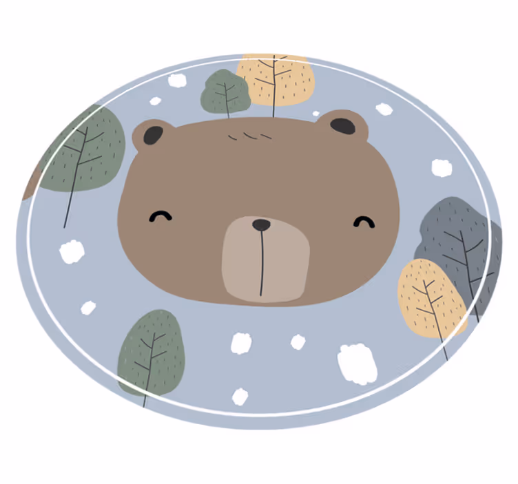 Aflombra vinílica animales Retrato de un oso - TenVinilo