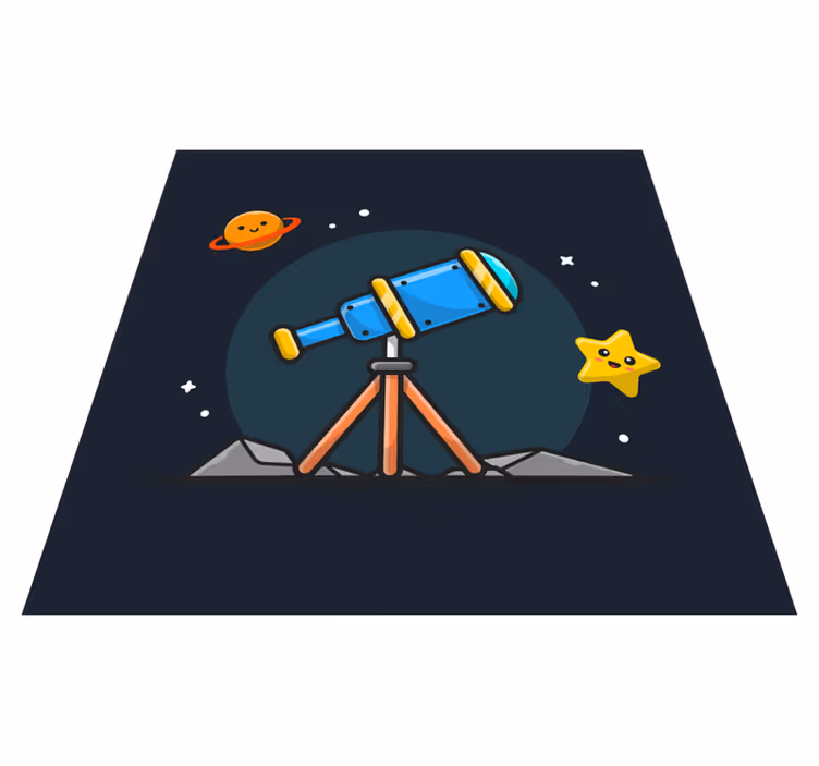 Alfombra vinílica de estrellas lugar de dibujos animados de teles - TenVinilo