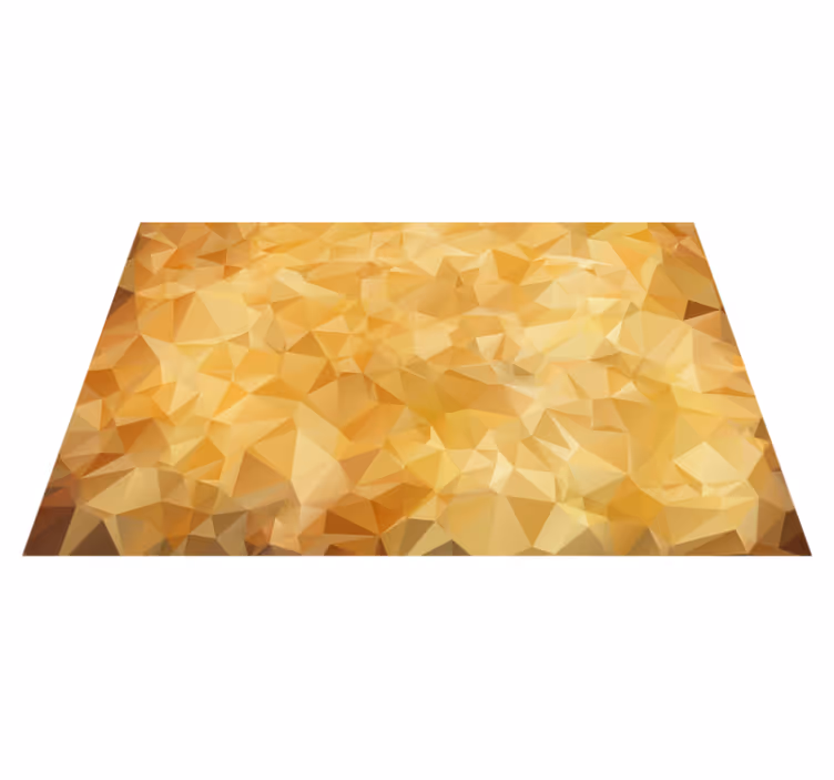 Alfombra vinílica geométrica patrón dorado - TenVinilo