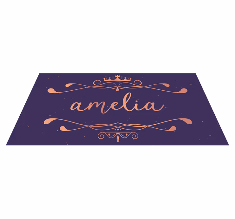 Alfombra vinílica personalizable con nombre personalizado - TenVinilo