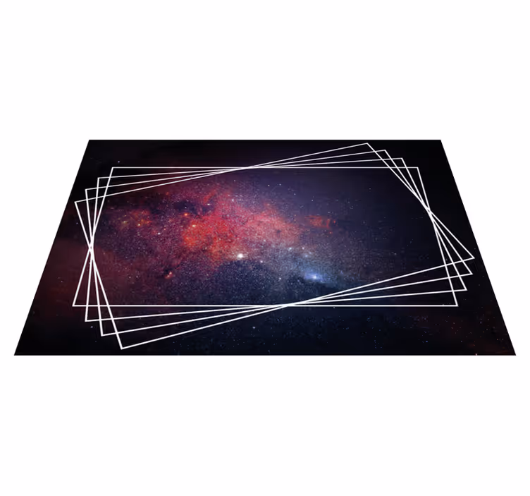 Alfombra vinílica moderna patrones de nebulosas cósmicas - TenVinilo