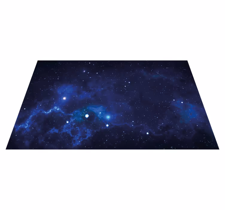 Alfombra vinílica estrellas escena de nebulosa cósmica - TenVinilo