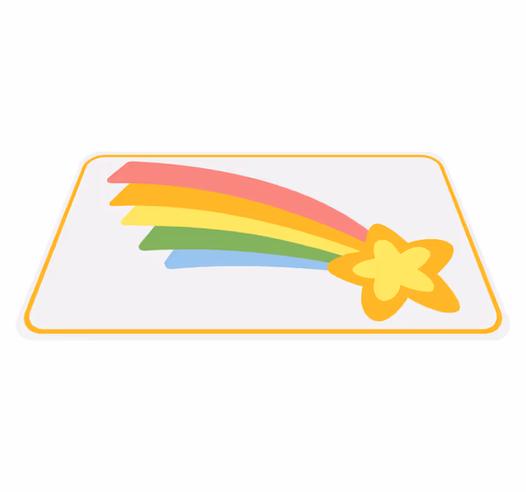 Alfombra vinílica infantil estrellas Arcoiris de colores - TenVinilo