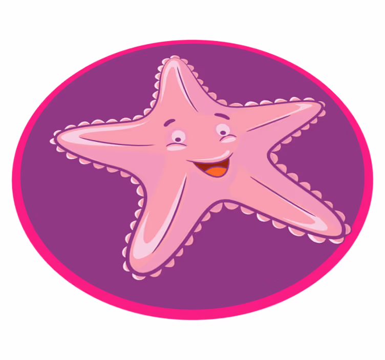 Alfombra vinílica infantil estrella de mar linda - TenVinilo
