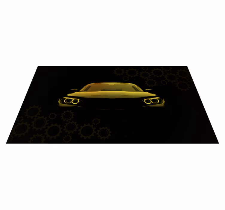 Alfombra vinílica vintage Concepto de coche moderno - TenVinilo