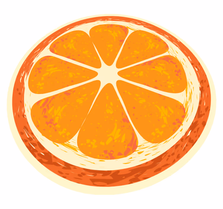 Alfombra vinílica cocina patrón de rodajas de naranja - TenVinilo
