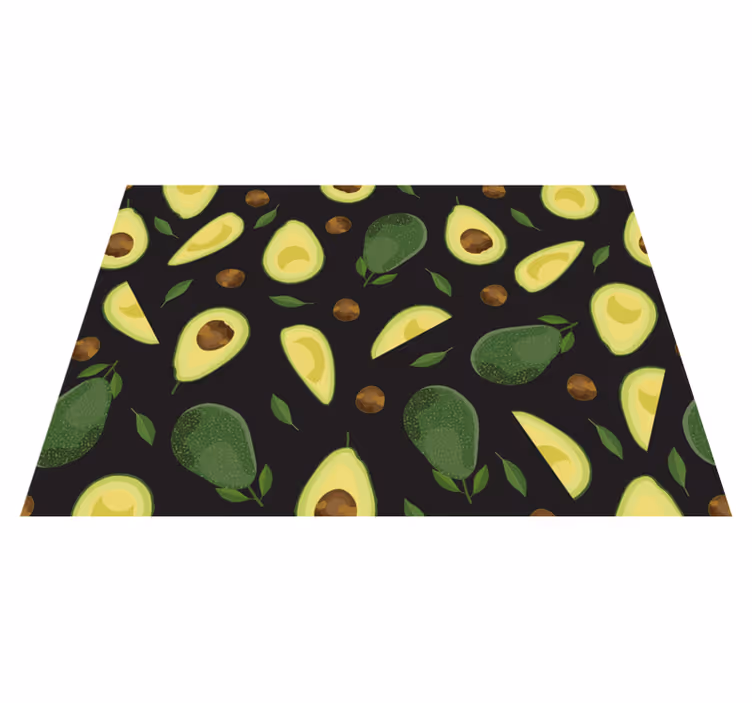 Alfombra vinílica cocina motivo de aguacate - TenVinilo