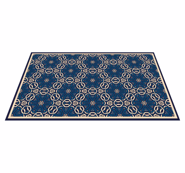 Alfombra vinílica dormitorio sofisticado arreglo de mosaico - TenVinilo