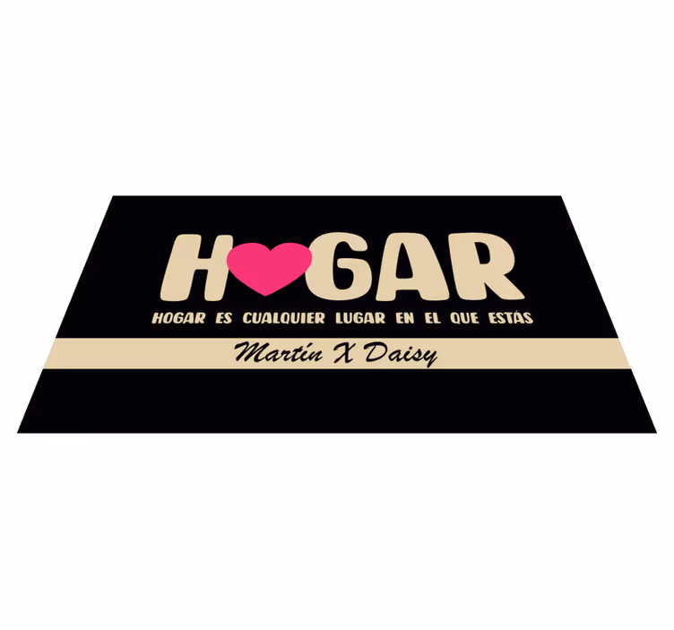 Alfombra vinílica personalizable El hogar es donde sea que estés - TenVinilo