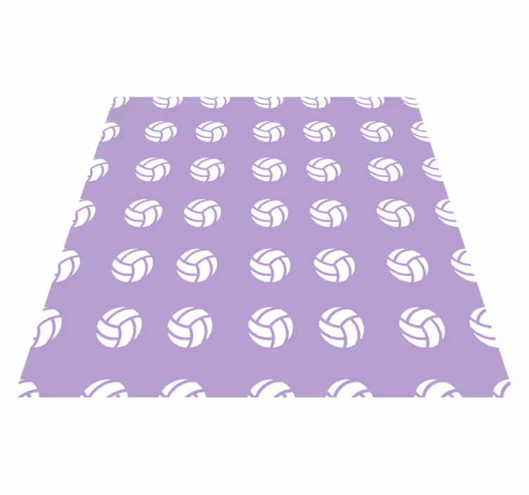 Alfombra vinílica juegos patrón de voleibol morado - TenVinilo