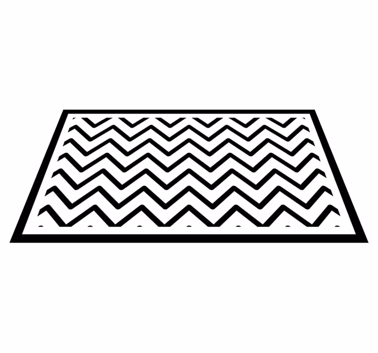 Alfombra vinílica recibidor estilo chevron - TenVinilo