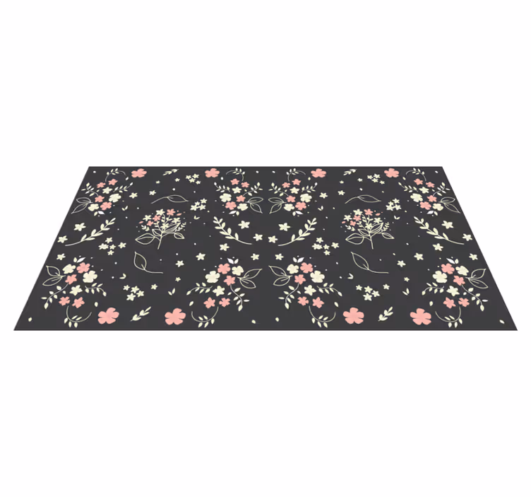 Alfombra vinílica flores elegancia con estampados florales - TenVinilo
