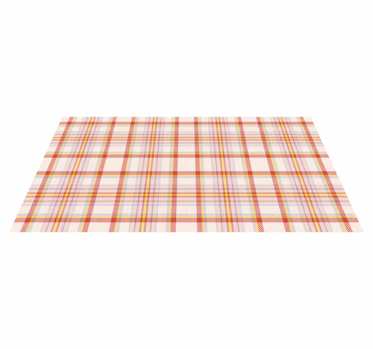 Alfombra vinilo rectangular Cuadros estampados de tartán escocés - TenVinilo