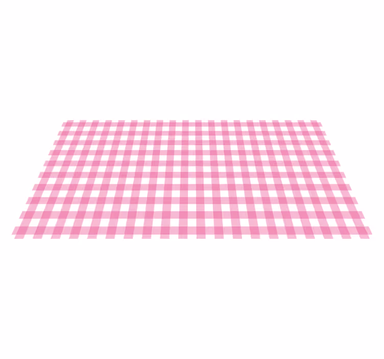 Alfombra vinílica rayas motivo cuadros rosa - TenVinilo