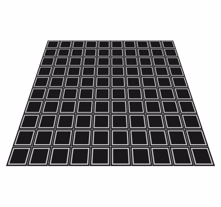 Alfombra vinílica hidráulica disposición cuadrada geométrica - TenVinilo