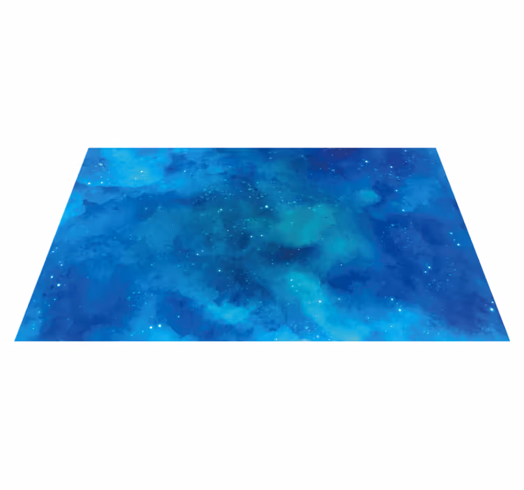 Alfombras vinílicas modernas Fantástica galaxia azul y grande - TenVinilo