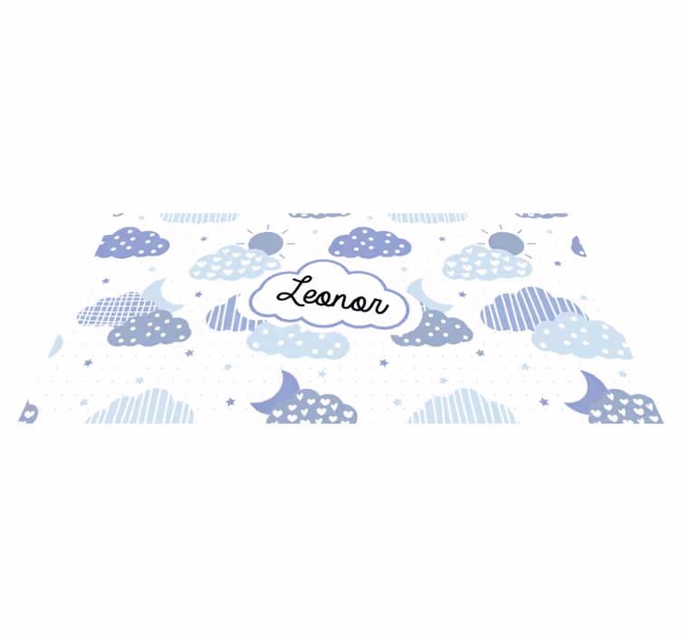 Alfombra vinílica personalizable Nube nórdica con puntos - TenVinilo