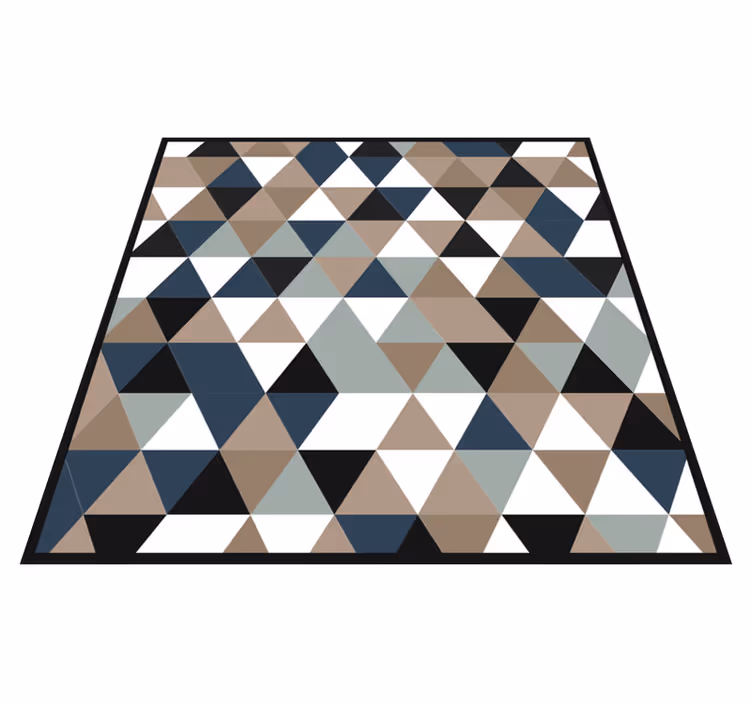 Alfombra vinílica geométrica tonos triangulares - TenVinilo