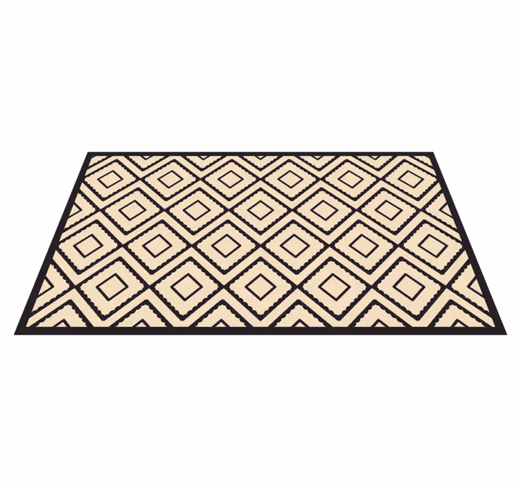 Alfombra vinílica geométrica formas en diamante - TenVinilo