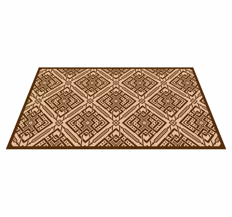 Alfombra vinílica salón elemento geométrico elegante - TenVinilo