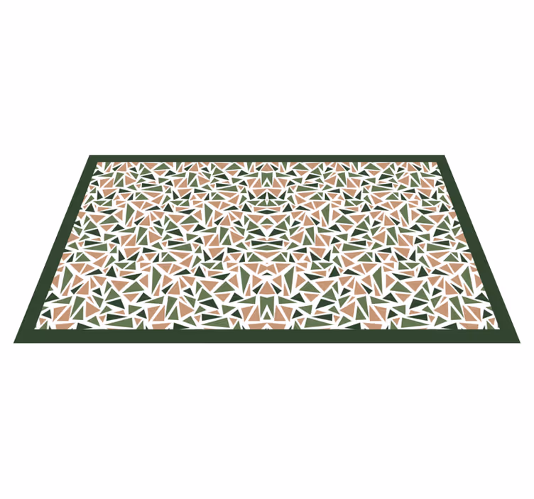 Alfombra vinílica geométrica patrón de triángulo abstracto - TenVinilo