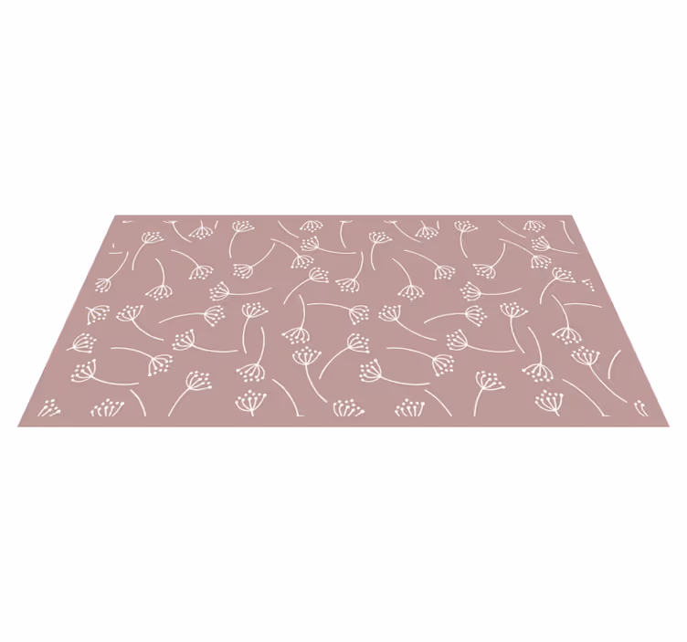 Alfombra vinílica naturaleza patrón floral suave - TenVinilo