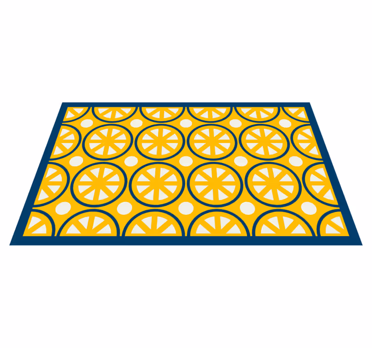 Alfombra vinílica cocina estilo de rodajas de cítricos - TenVinilo