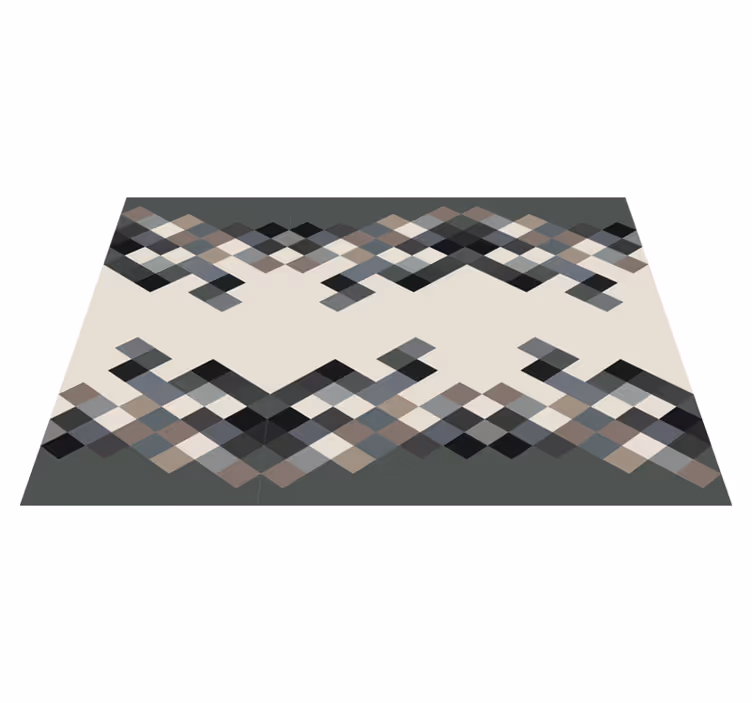 Alfombra vinílica mosaico motivo geométrico contemporáneo - TenVinilo