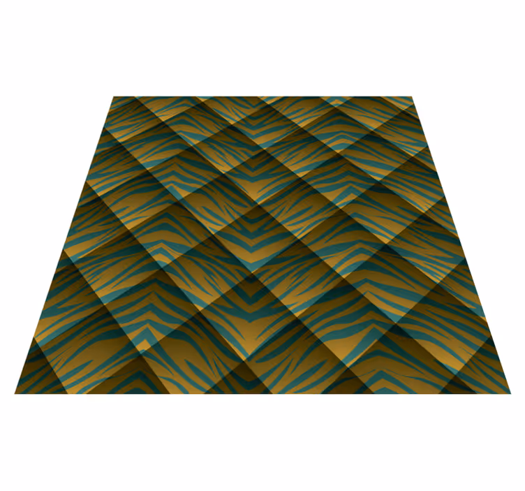 Alfombra vinílica animal print fusión de rayas zebra - TenVinilo