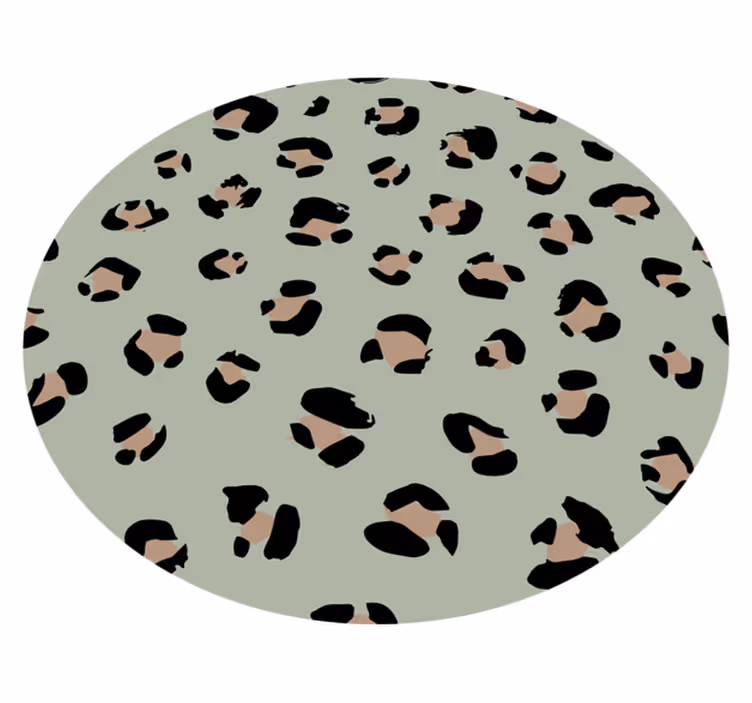 Alfombra vinílica animal print estética de leopardo - TenVinilo