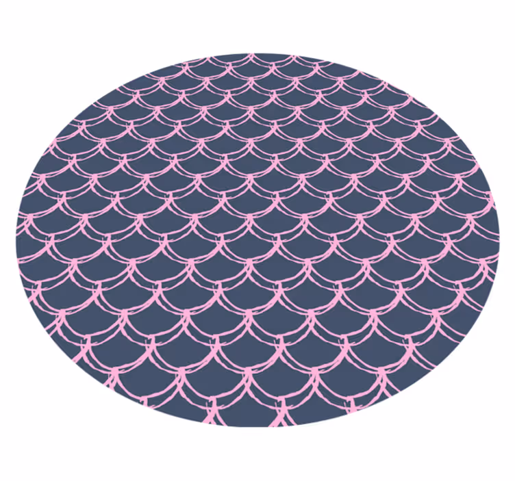 Alfombra vinílica baño patrón de conchas - TenVinilo