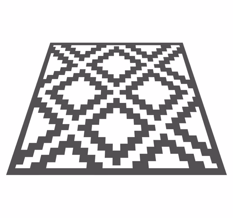 Alfombra de vinilo étnica Patrón geométrico nórdico gris claro - TenVinilo