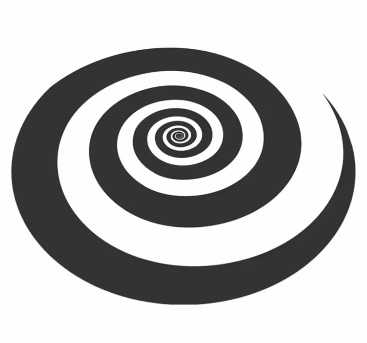 Alfombra vinílica geométrica patrón en espiral - TenVinilo