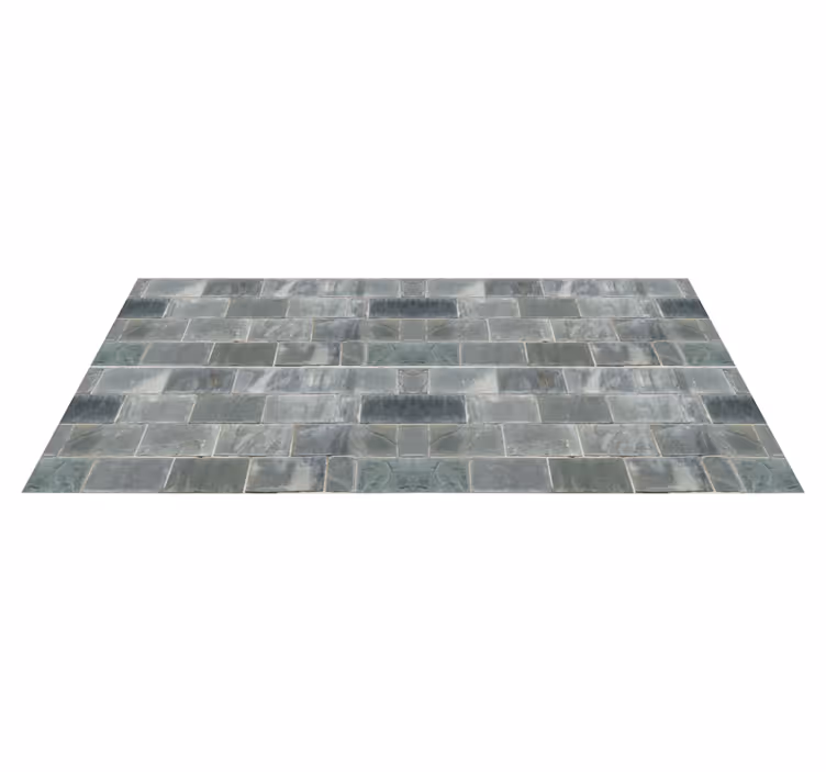 Alfombra vinílica hidráulica Patrón rústico de piedra gris oscuro - TenVinilo