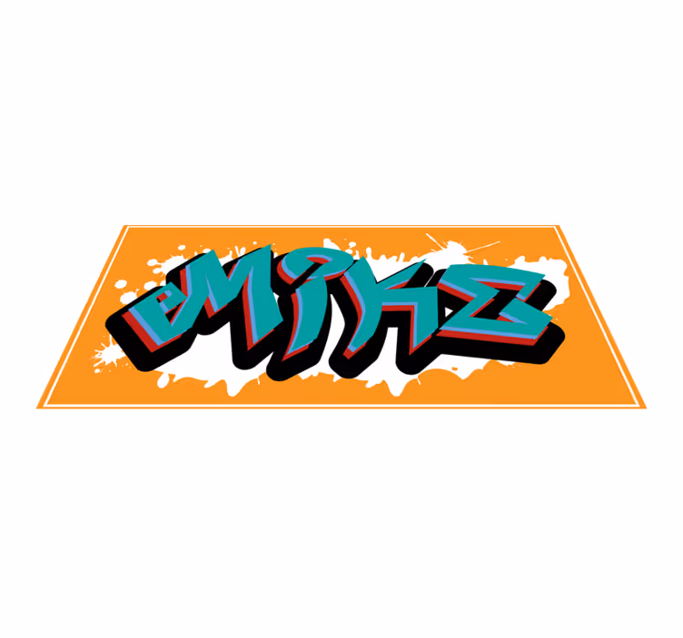 Alfombra vinílica personalizable Graffiti rey estilo salvaje - TenVinilo