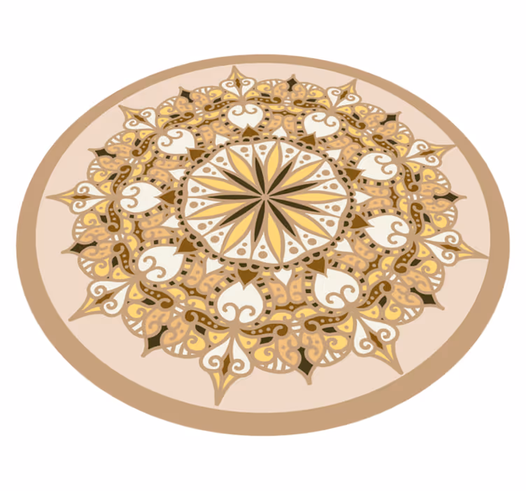 Alfombra vinílica mandala mandala dorado elegante - TenVinilo