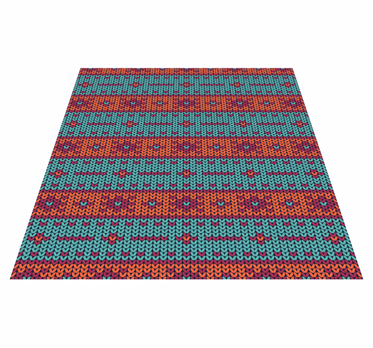 Alfombra vinílica étnica motivo geométrico animado - TenVinilo