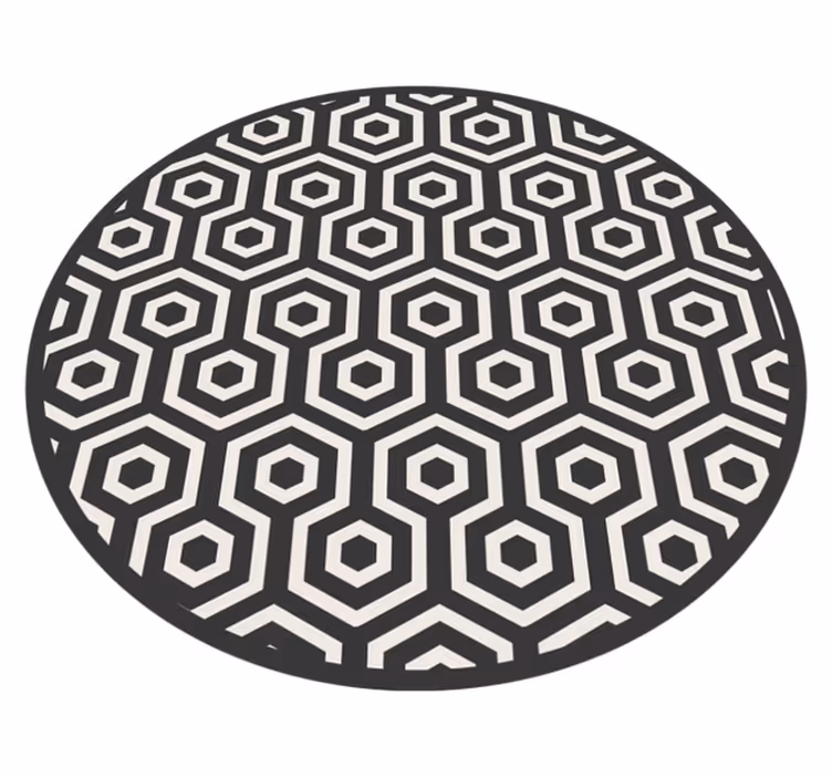 Alfombra vinílica geométrica arreglo hexagonal - TenVinilo