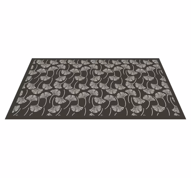 Alfombra vinílica flores motivo de hoja de ginkgo - TenVinilo