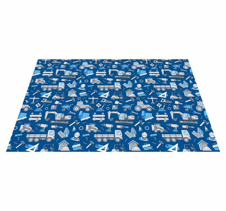Alfombra vinílica infantil estampado de herramientas - TenVinilo