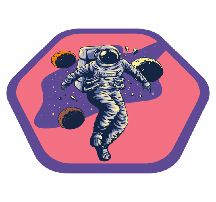 Alfombra vinílica estrellas viaje de exploración espacial - TenVinilo