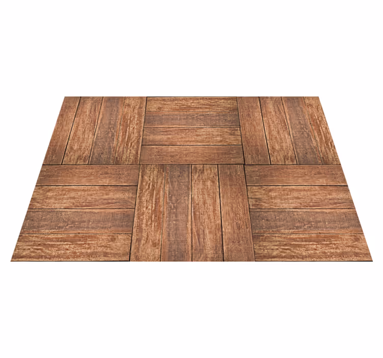 Alfombra vinílica imitación madera textura de tablón marrón - TenVinilo