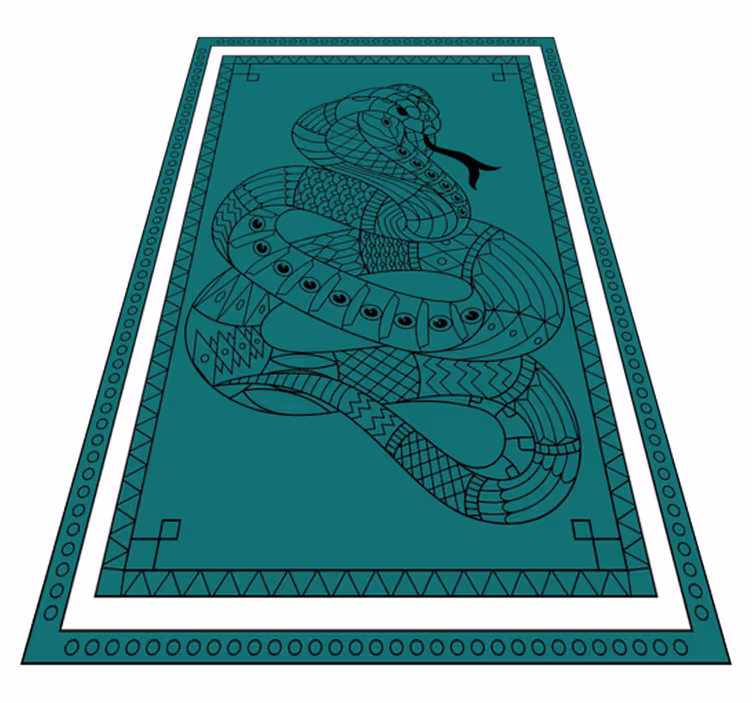 Alfombra vinílica de animales ilustración de serpiente - TenVinilo