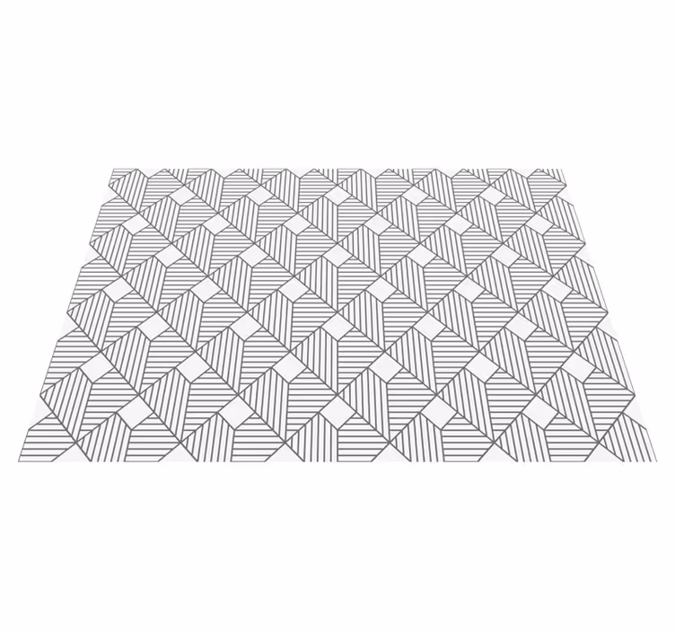 Alfombra vinílica geométrica estilo estampado gris - TenVinilo